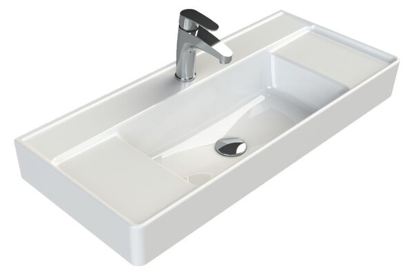 CeraStyle SHARP - KESKENY - porcelán mosdókagyló - 85 x 38 cm