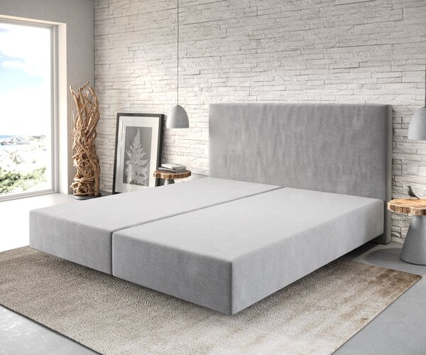 DELIFE Boxspring ágy Dream-Well 180x200 cm mikroszálas szürke