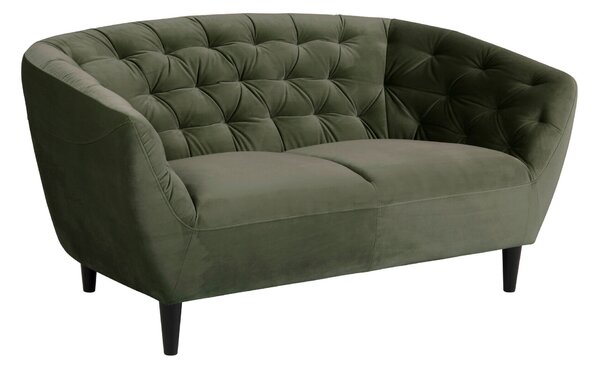 Chesterfield kanapé Norsica 260, Sötétzöld, 150x84x78cm, Lábak: Fa,Részben összeszerelt, Kaucsuk