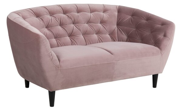 Chesterfield kanapé Norsica 260, Poros rózsaszín, 150x84x78cm, Lábak: Fa,Részben összeszerelt, Kaucsuk