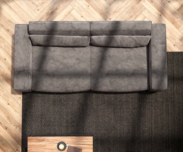 DELIFE Nagy kanapé Sirpio 230x95 cm mikroszálas khaki-barna
