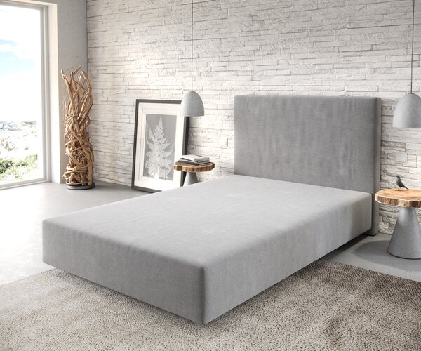 DELIFE Boxspring ágy Dream-Well 120x200 cm mikroszálas szürke