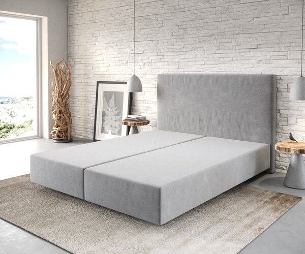 DELIFE Boxspring ágy Dream-Well 160x200 cm mikroszálas szürke