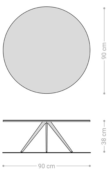 DELIFE Dohányzóasztal Delron 90x90 cm kerámia Laminam®Emperador Extra Lucidato sötétbarna kereszt láb lapos fém fekete