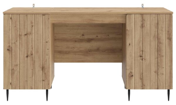 Asztal polcokkal Kézműves Tölgy 142,5 x 50 x 75 cm Szerelt Fa