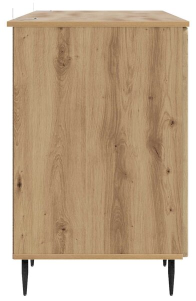 Asztal polcokkal Kézműves Tölgy 142,5 x 50 x 75 cm Szerelt Fa