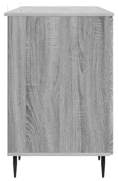 Asztal polcokkal Szürke Sonoma 142,5 x 50 x 75 cm Szerelt Fa