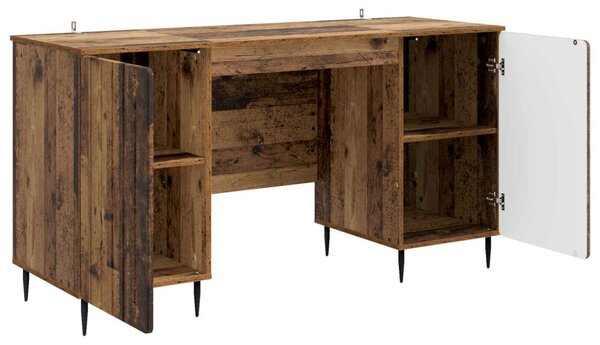 Asztal polcokkal ajtóval Antik Fa 142,5 x 50 x 75 cm Szerelt Fa