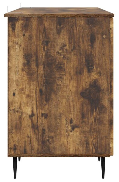 Asztal polcokkal Füstös Tölgy 142,5 x 50 x 75 cm Szerelt Fa