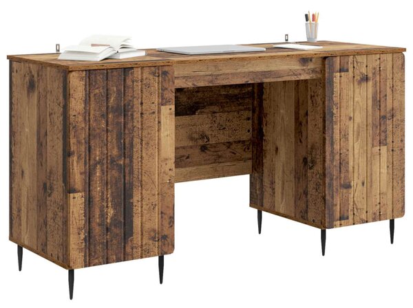 Asztal polcokkal ajtóval Antik Fa 142,5 x 50 x 75 cm Szerelt Fa