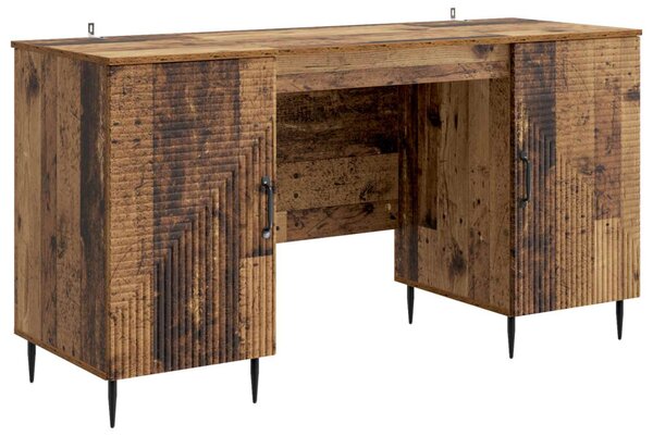 Asztal polcokkal ajtóval Antik Fa 142,5 x 50 x 75 cm Szerelt Fa