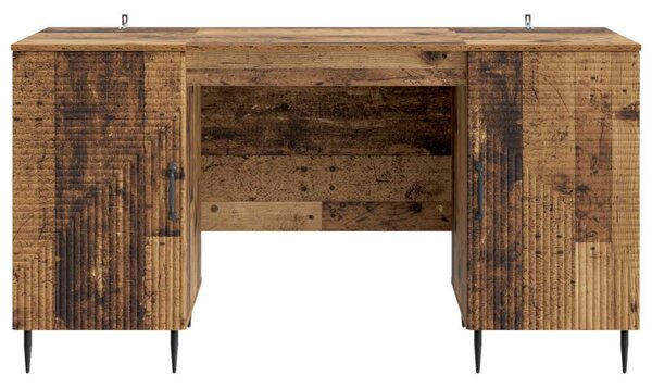 Asztal polcokkal ajtóval Antik Fa 142,5 x 50 x 75 cm Szerelt Fa