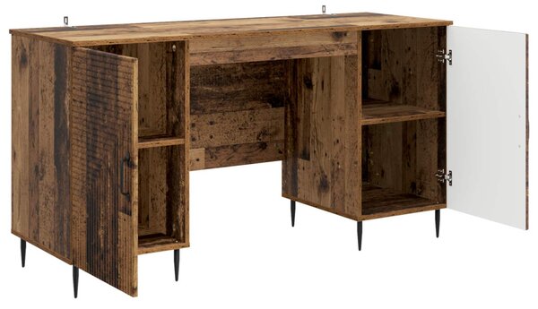 Asztal polcokkal ajtóval Antik Fa 142,5 x 50 x 75 cm Szerelt Fa