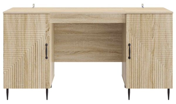 Asztal polcokkal Sonoma Tölgy 142,5 x 50 x 75 cm Szerelt Fa