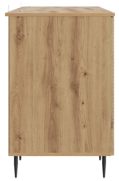 Asztal polcokkal Kézműves Tölgy 142,5 x 50 x 75 cm Szerelt Fa