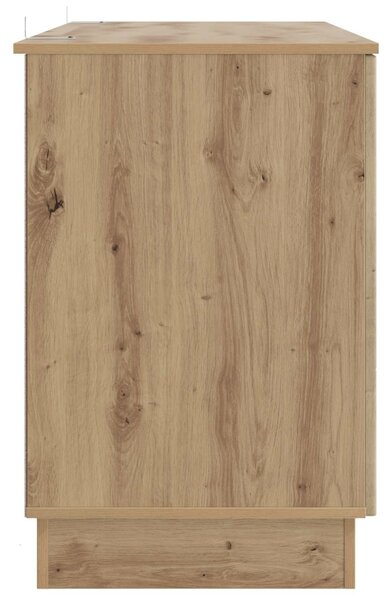Asztal polcokkal Kézműves Tölgy 142,5 x 50 x 75 cm Szerelt Fa