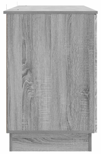 Asztal polcokkal Szürke Sonoma 142,5 x 50 x 75 cm Szerelt Fa