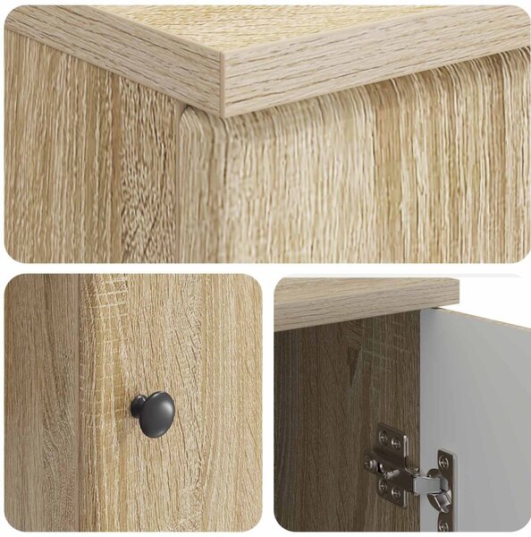 Asztal polcokkal Sonoma Tölgy 142,5 x 50 x 75 cm Szerelt Fa