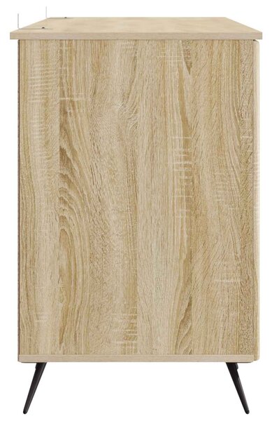 Asztal polcokkal Sonoma Tölgy 142,5 x 50 x 75 cm Szerelt Fa