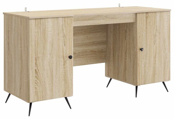 Asztal polcokkal Sonoma Tölgy 142,5 x 50 x 75 cm Szerelt Fa