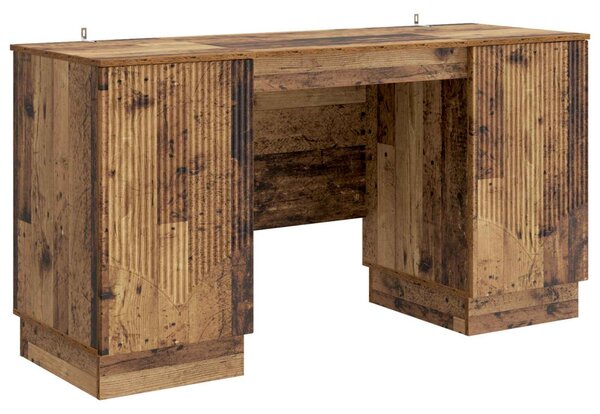 Asztal polcokkal ajtóval Antik Fa 142,5 x 50 x 75 cm Szerelt Fa