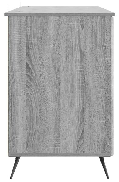 Asztal polcokkal Szürke Sonoma 142,5 x 50 x 75 cm Szerelt Fa