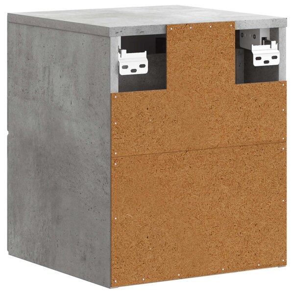 Fali éjjeli szekrény 2 pcs Betonszürke 34,5 x 33 x 40 cm