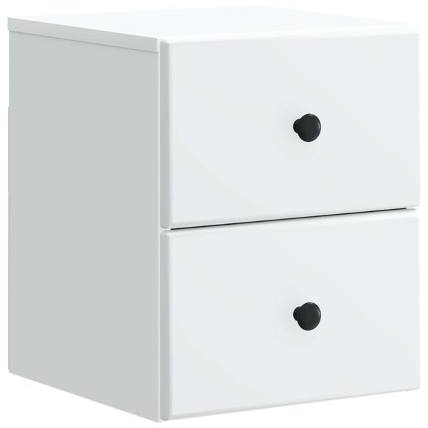 Fali éjjeli szekrény 2 pcs Fehér 34,5 x 33 x 40 cm Szerelt Fa