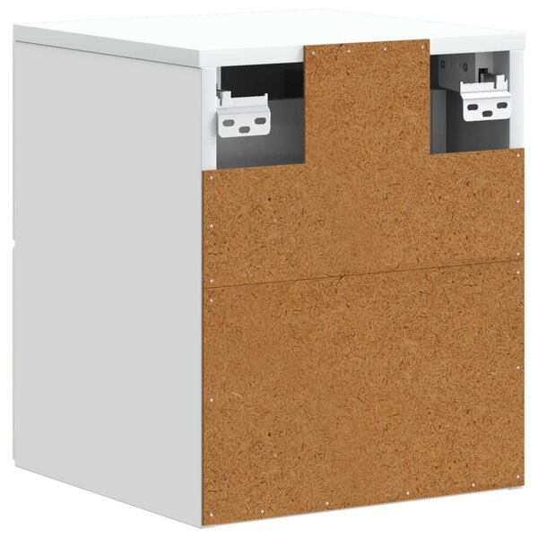 Fali éjjeli szekrény 2 pcs Fehér 34,5 x 33 x 40 cm Szerelt Fa