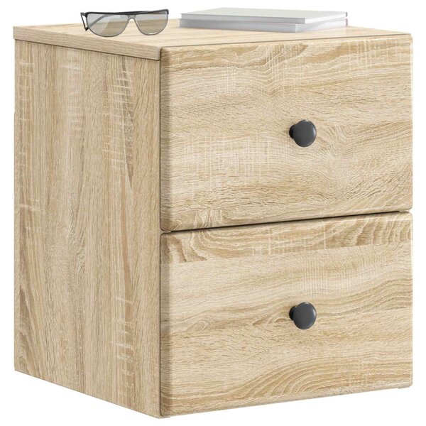 Fali éjjeli szekrény 2 pcs Sonoma Tölgy 34,5 x 33 x 40 cm