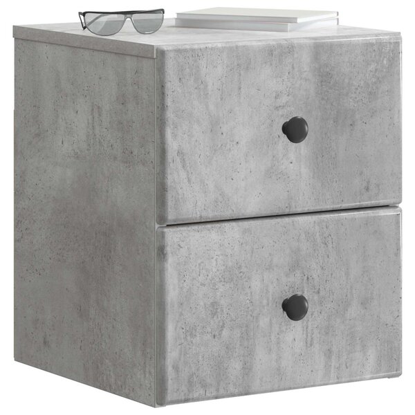 Fali éjjeli szekrény 2 pcs Betonszürke 34,5 x 33 x 40 cm