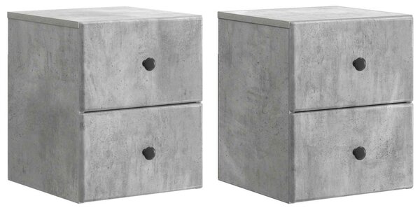 Fali éjjeli szekrény 2 pcs Betonszürke 34,5 x 33 x 40 cm