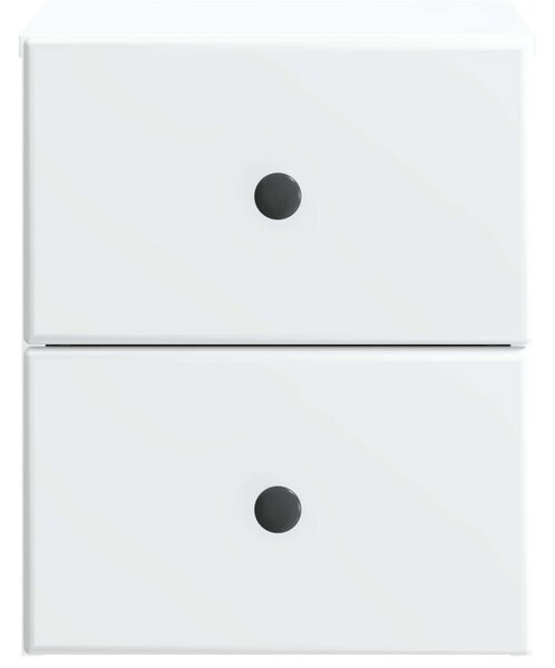 Fali éjjeli szekrény 2 pcs Fehér 34,5 x 33 x 40 cm Szerelt Fa