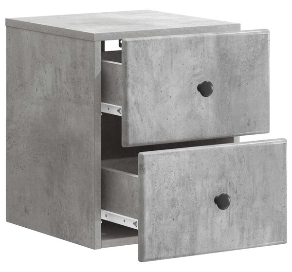 Fali éjjeli szekrény 2 pcs Betonszürke 34,5 x 33 x 40 cm