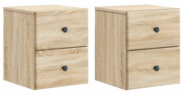 Fali éjjeli szekrény 2 pcs Sonoma Tölgy 34,5 x 33 x 40 cm