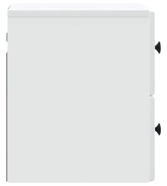 Fali éjjeli szekrény 2 pcs Fehér 34,5 x 33 x 40 cm Szerelt Fa