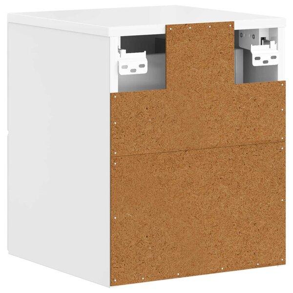 Fali éjjeli szekrény 2 pcs Magasfényű Fehér 34,5 x 33 x 40 cm