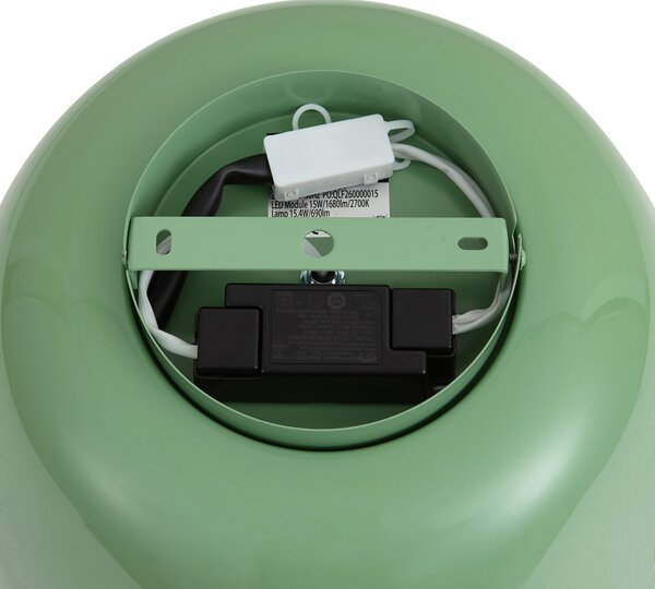 Retro mennyezeti lámpa zöld színben, fehér belsővel - Vera