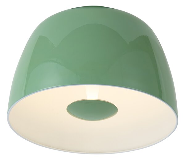 Retro mennyezeti lámpa zöld színben, fehér belsővel - Vera