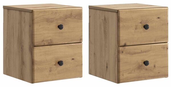 Fali éjjeli szekrény 2 pcs Kézműves Tölgy 34,5 x 33 x 40 cm