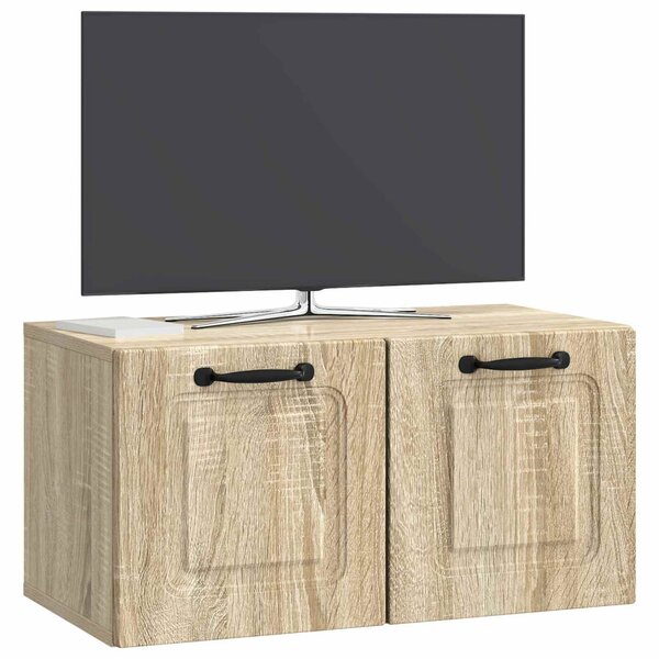 Fali TV szekrény Sonoma Tölgy 59,5 x 31 x 30 cm Szerelt Fa