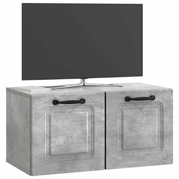 Fali TV szekrény Betonszürke 59,5 x 31 x 30 cm Szerelt Fa