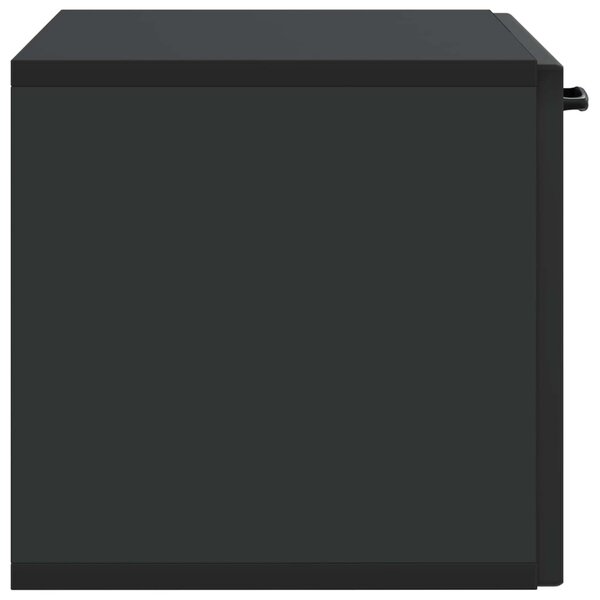 Fali TV szekrény Fekete 59,5 x 31 x 30 cm Szerelt Fa