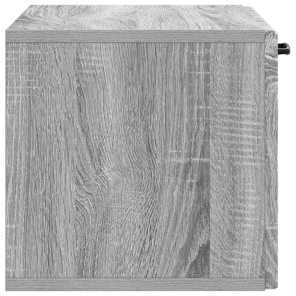 Fali TV szekrény Szürke Sonoma 59,5 x 31 x 30 cm Szerelt Fa