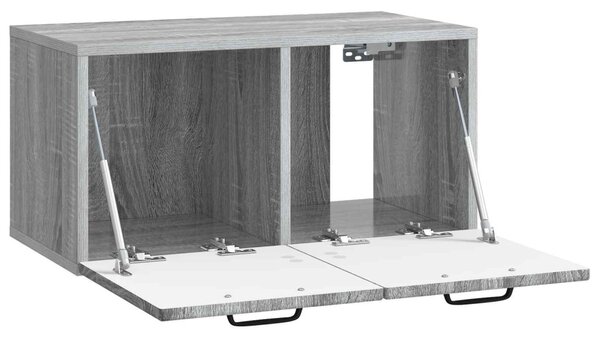 Fali TV szekrény Szürke Sonoma 59,5 x 31 x 30 cm Szerelt Fa