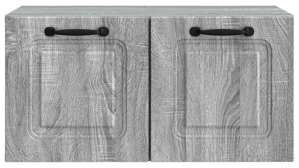 Fali TV szekrény Szürke Sonoma 59,5 x 31 x 30 cm Szerelt Fa