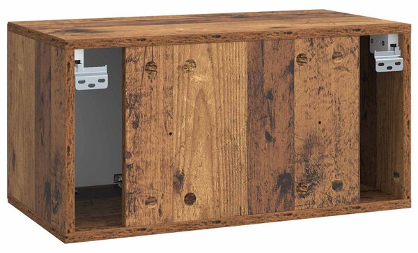 Fali TV szekrény Antik Fa 59,5 x 31 x 30 cm Szerelt Fa