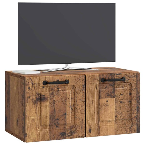 Fali TV szekrény Antik Fa 59,5 x 31 x 30 cm Szerelt Fa