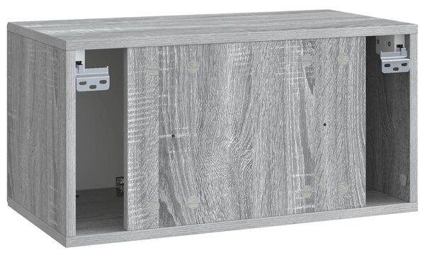 Fali TV szekrény Szürke Sonoma 59,5 x 31 x 30 cm Szerelt Fa