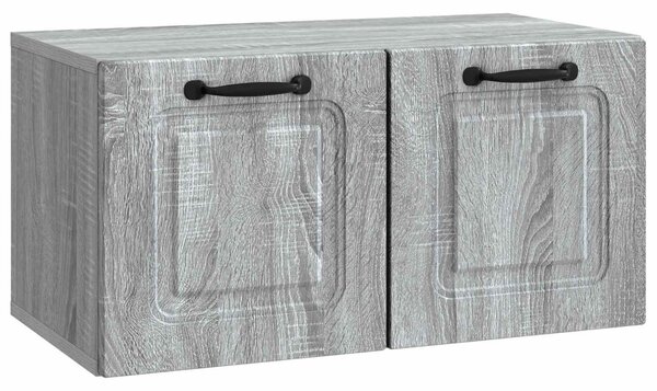 Fali TV szekrény Szürke Sonoma 59,5 x 31 x 30 cm Szerelt Fa